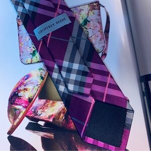 GEOFFREY BEENE MEN’S COLORFUL PLAID HANDMADE SILK TIE SPECIAL EVENT SILK NECKTIE